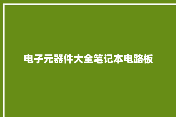 电子元器件大全笔记本电路板