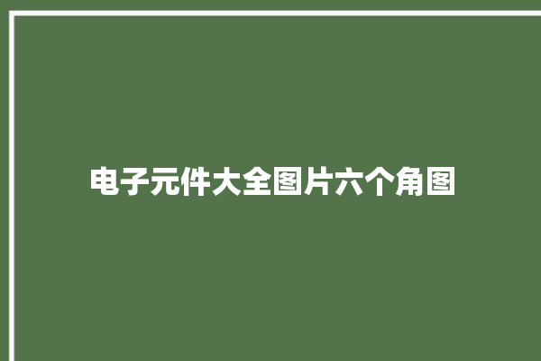 电子元件大全图片六个角图