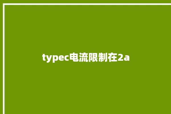 typec电流限制在2a