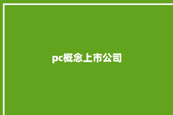 pc概念上市公司