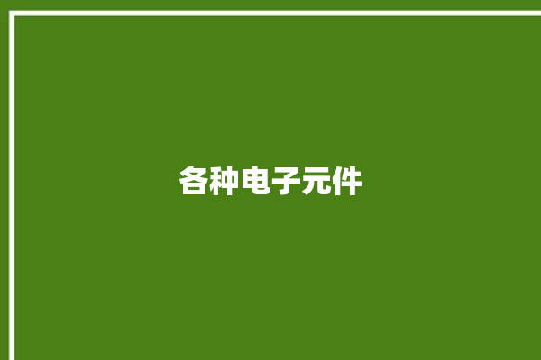 各种电子元件