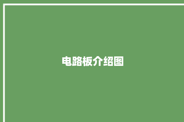 电路板介绍图