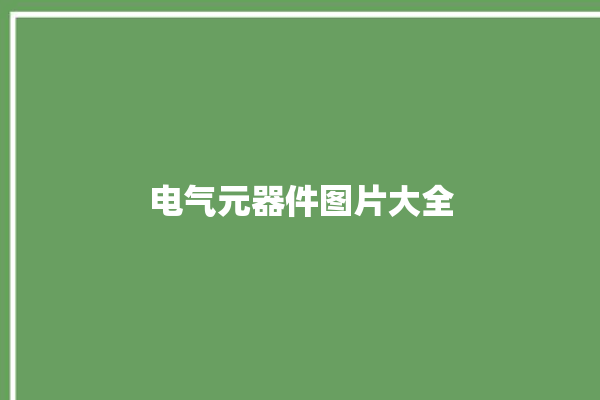 电气元器件图片大全