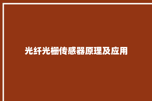 光纤光栅传感器原理及应用