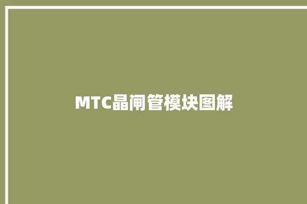 MTC晶闸管模块图解