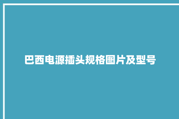 巴西电源插头规格图片及型号