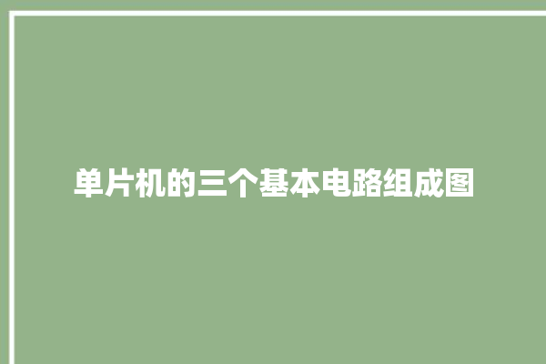 单片机的三个基本电路组成图