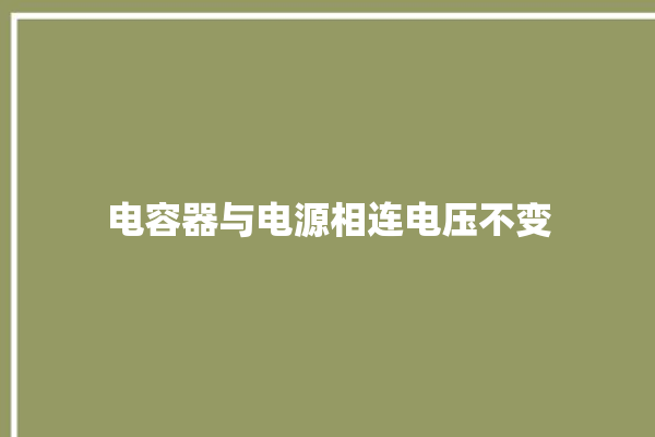 电容器与电源相连电压不变