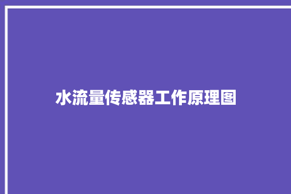 水流量传感器工作原理图