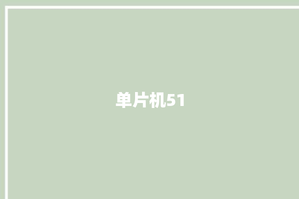 单片机51