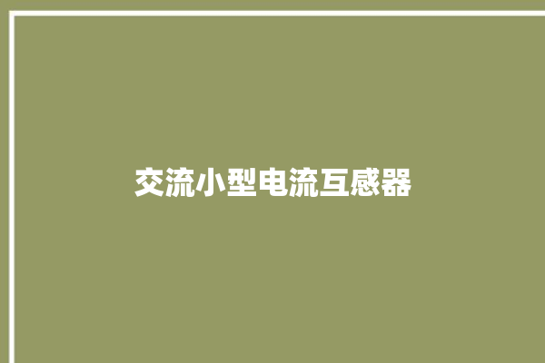 交流小型电流互感器