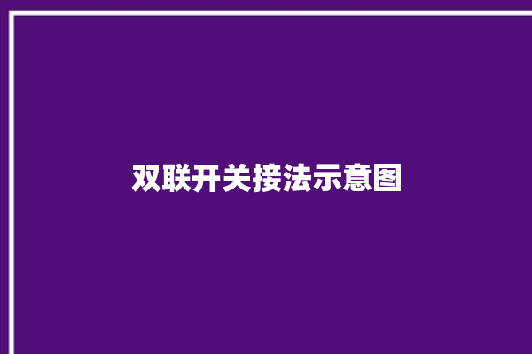 双联开关接法示意图