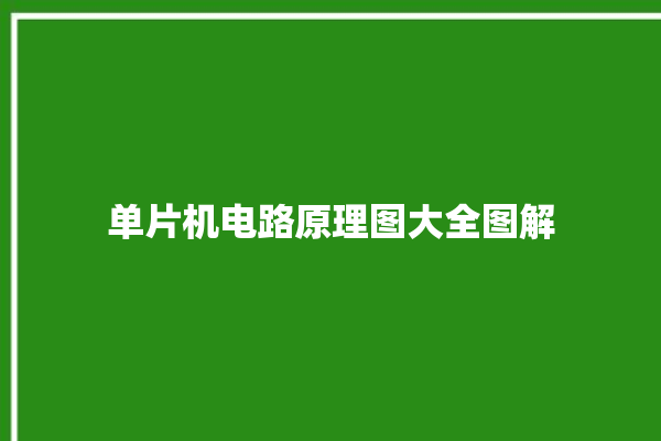 单片机电路原理图大全图解