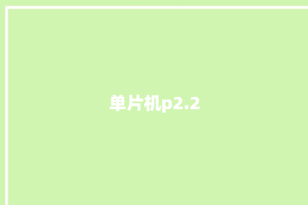 单片机p2.2