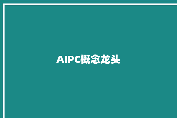 AIPC概念龙头