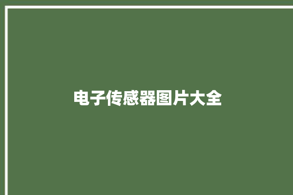 电子传感器图片大全