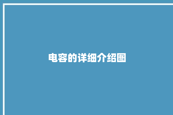 电容的详细介绍图