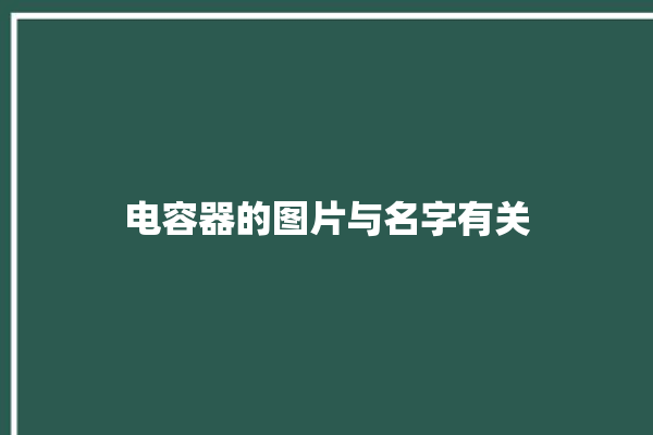 电容器的图片与名字有关