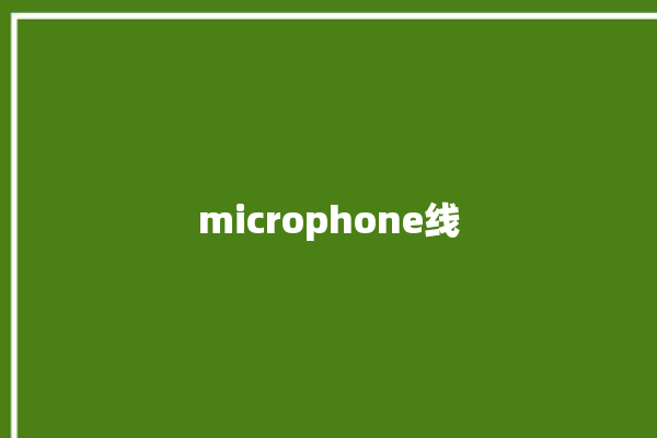 microphone线