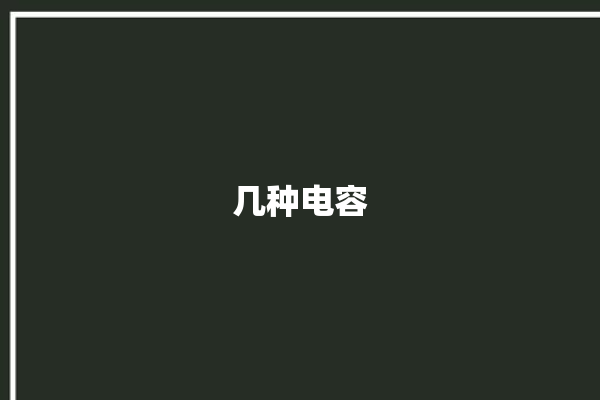 几种电容