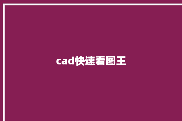 cad快速看图王