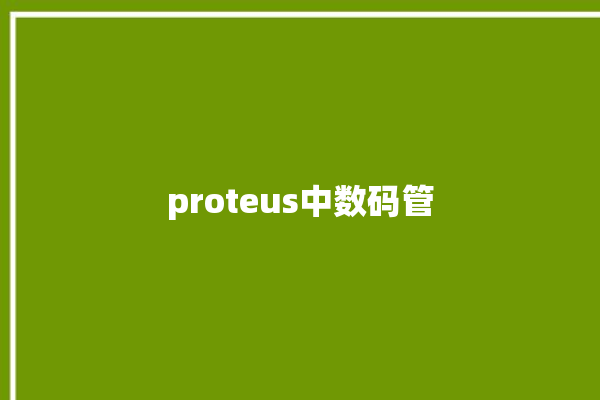 proteus中数码管