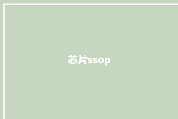 芯片ssop