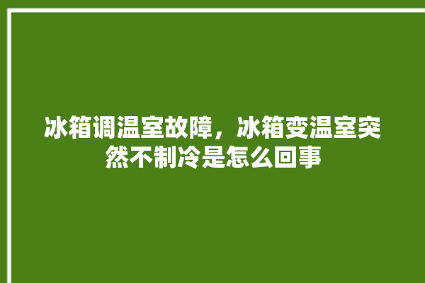 冰箱调温室故障，冰箱变温室突然不制冷是怎么回事