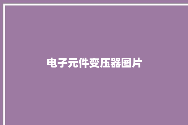 电子元件变压器图片