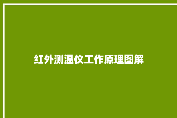 红外测温仪工作原理图解