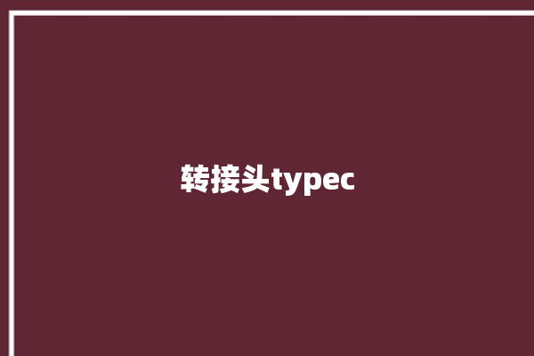 转接头typec