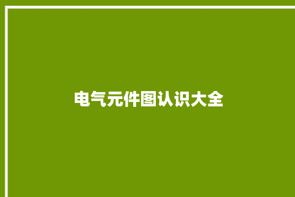 电气元件图认识大全