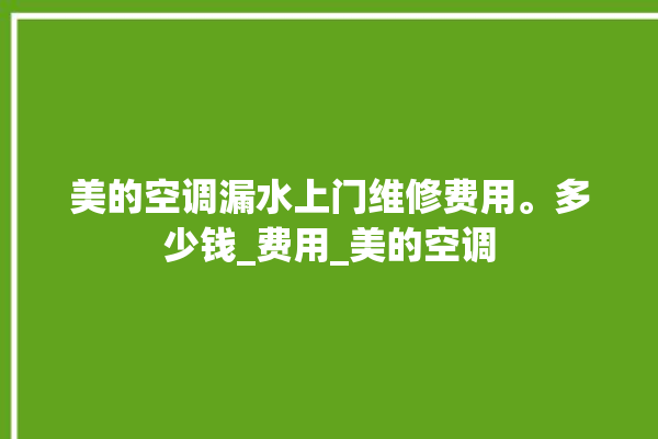 美的空调漏水上门维修费用。多少钱_费用_美的空调