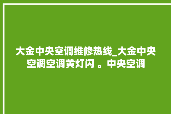 大金中央空调维修热线_大金中央空调空调黄灯闪 。中央空调