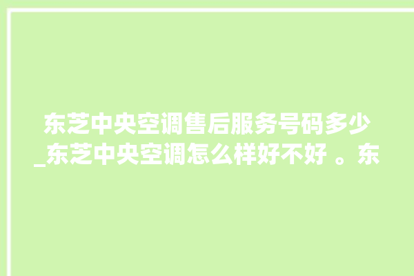 东芝中央空调售后服务号码多少_东芝中央空调怎么样好不好 。东芝