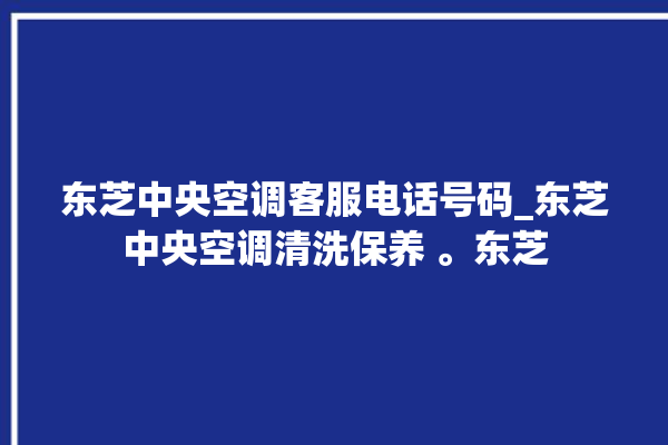 东芝中央空调客服电话号码_东芝中央空调清洗保养 。东芝