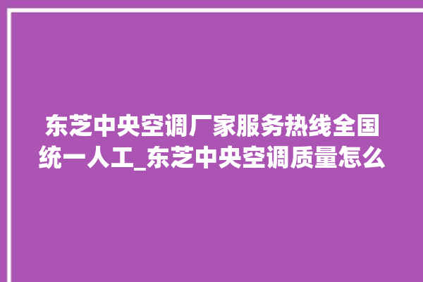 东芝中央空调厂家服务热线全国统一人工_东芝中央空调质量怎么样排名第几 。东芝