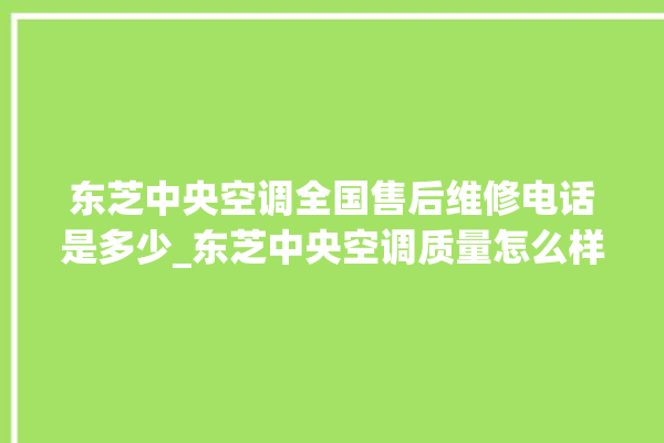 东芝中央空调全国售后维修电话是多少_东芝中央空调质量怎么样排名第几 。东芝