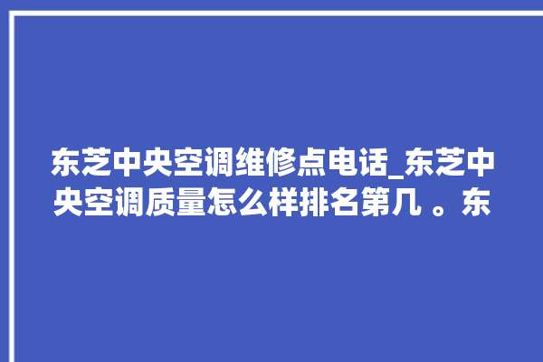 东芝中央空调维修点电话_东芝中央空调质量怎么样排名第几 。东芝