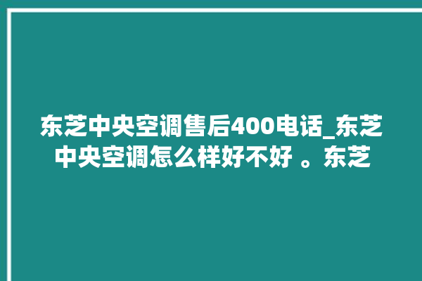 东芝中央空调售后400电话_东芝中央空调怎么样好不好 。东芝