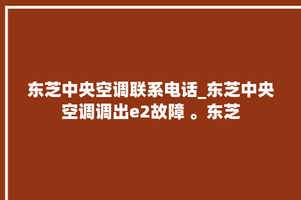 东芝中央空调联系电话_东芝中央空调调出e2故障 。东芝