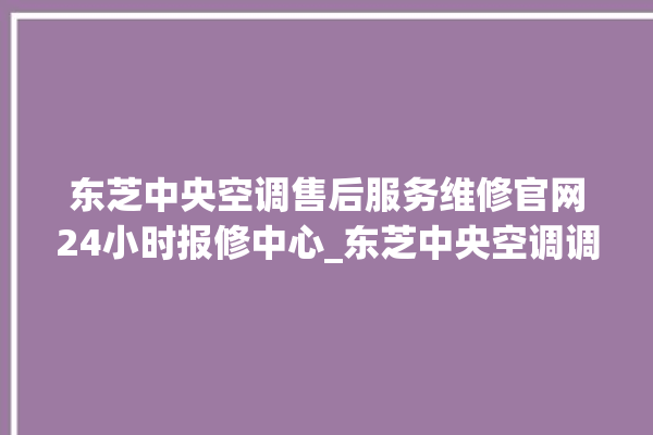 东芝中央空调售后服务维修官网24小时报修中心_东芝中央空调调出e2故障 。东芝