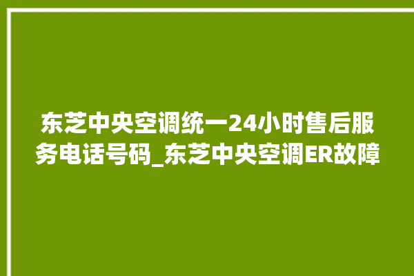 东芝中央空调统一24小时售后服务电话号码_东芝中央空调ER故障代码 。东芝