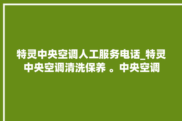 特灵中央空调人工服务电话_特灵中央空调清洗保养 。中央空调