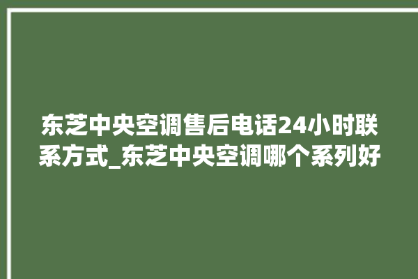 东芝中央空调售后电话24小时联系方式_东芝中央空调哪个系列好 。东芝