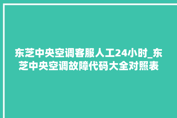 东芝中央空调客服人工24小时_东芝中央空调故障代码大全对照表 。东芝