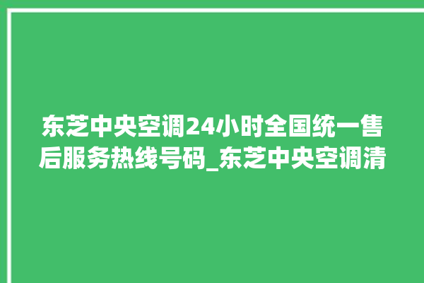 东芝中央空调24小时全国统一售后服务热线号码_东芝中央空调清洗保养 。东芝