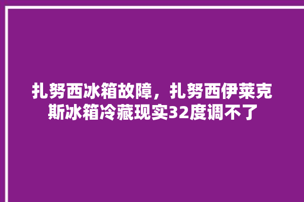 扎努西冰箱故障，扎努西伊莱克斯冰箱冷藏现实32度调不了