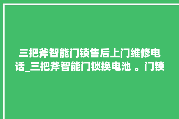 三把斧智能门锁售后上门维修电话_三把斧智能门锁换电池 。门锁