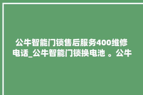 公牛智能门锁售后服务400维修电话_公牛智能门锁换电池 。公牛